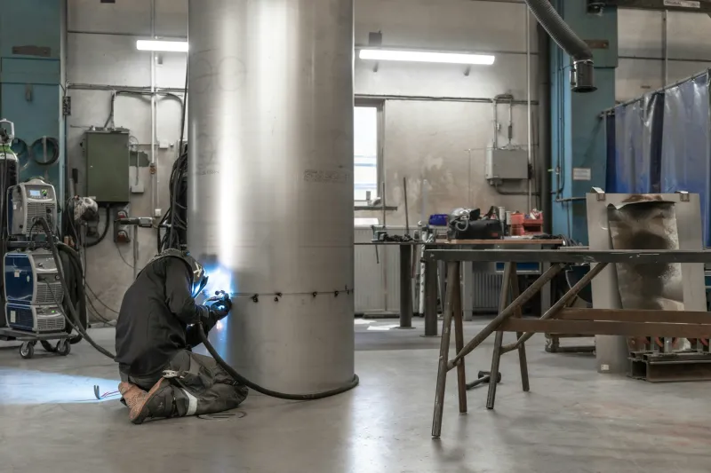 Trabajos de soldadura industrial
